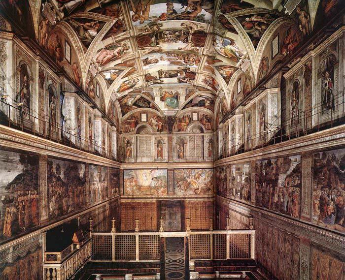 Michelangelo Buonarroti Interior of the Sistine Chapel France oil painting art